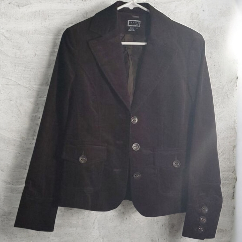 Renuar Jacket women's sz 4 Brown Blazer Corduroy western wear westernwear